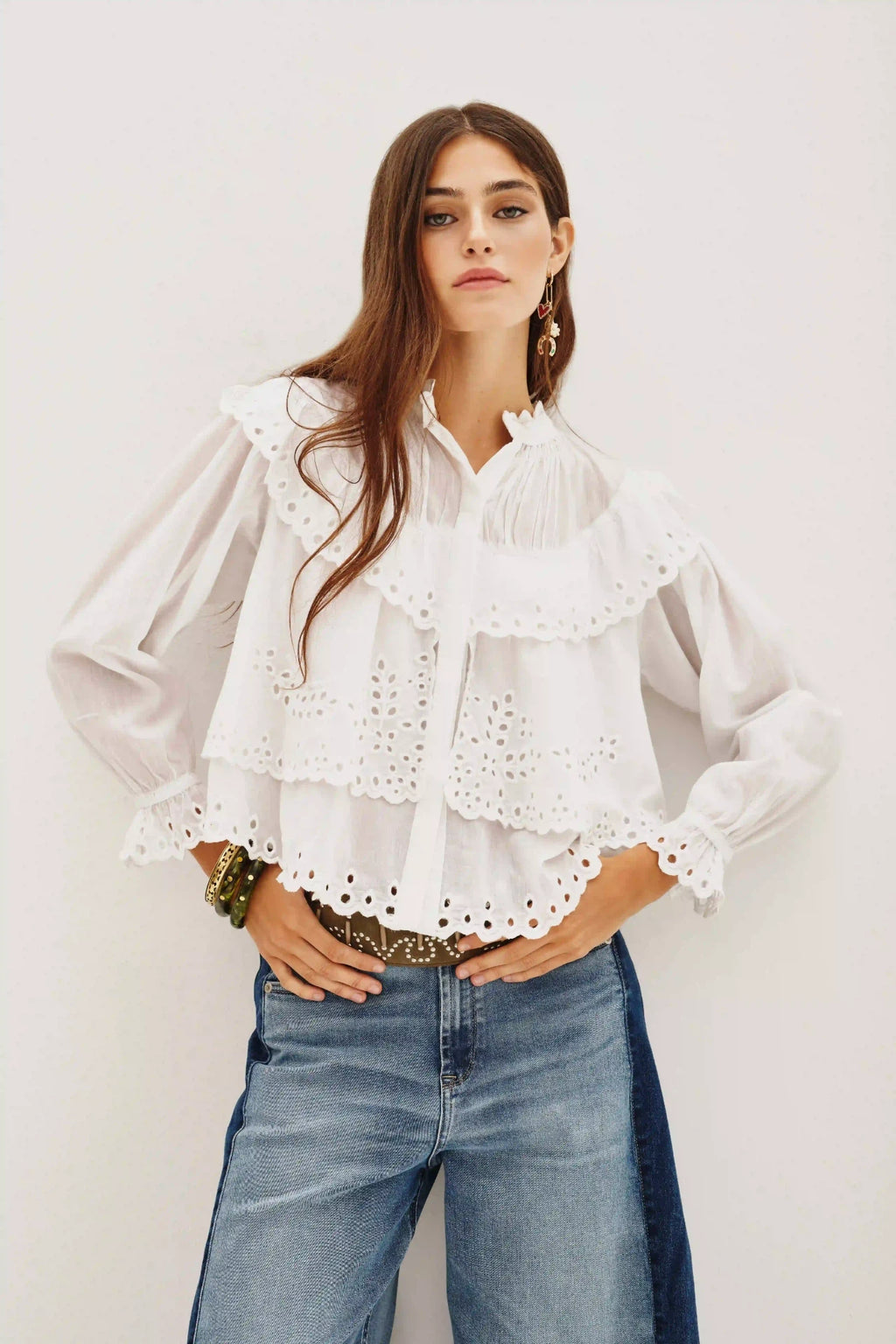 camisa belle lace