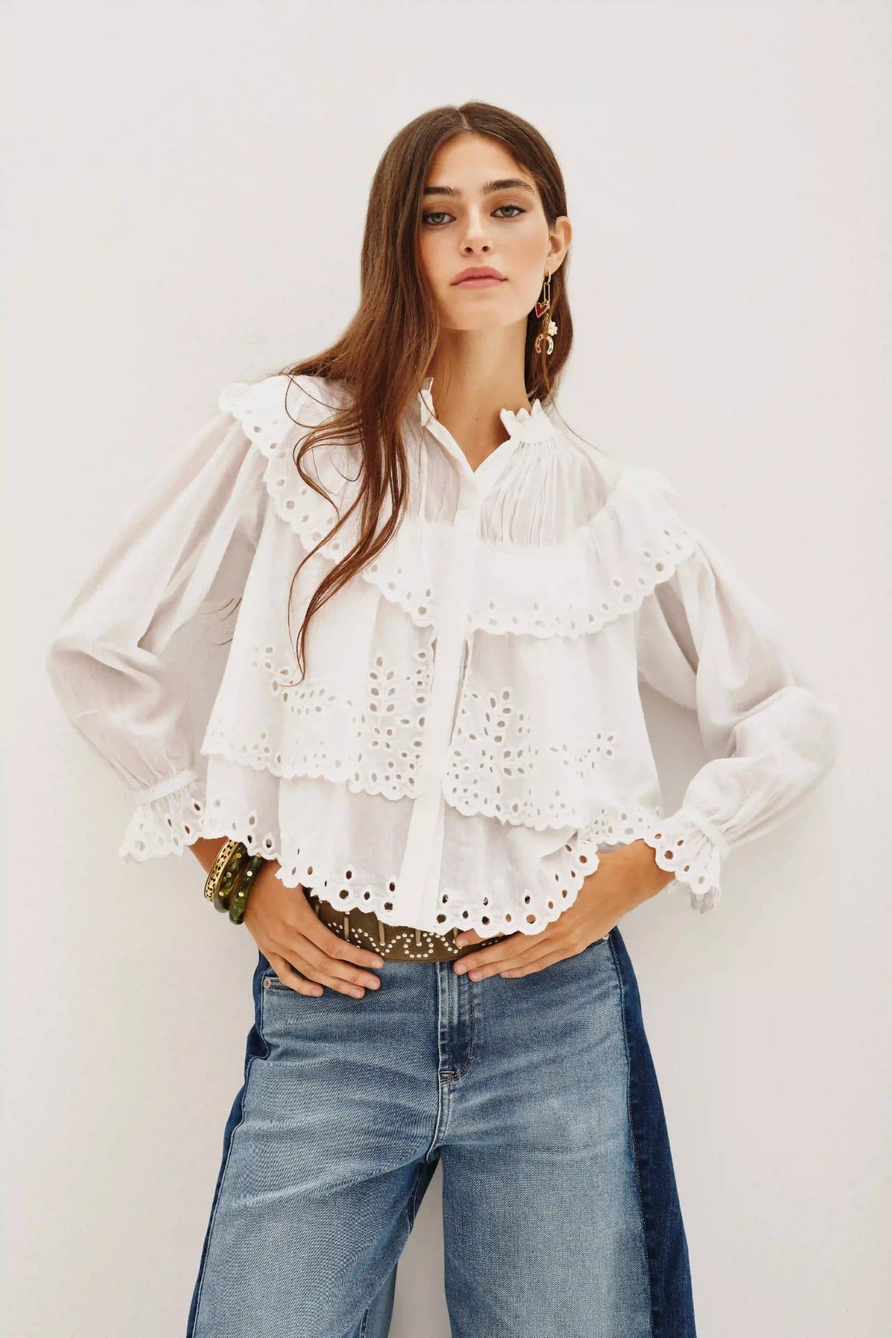 camisa belle lace