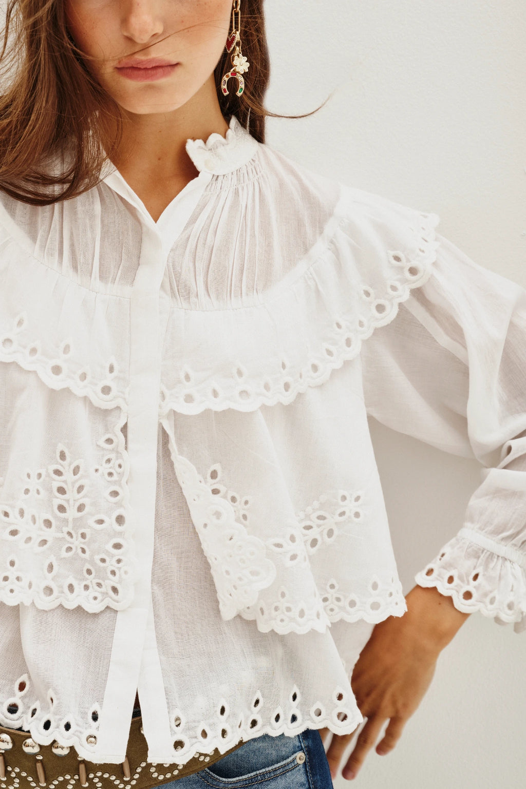 camisa belle lace