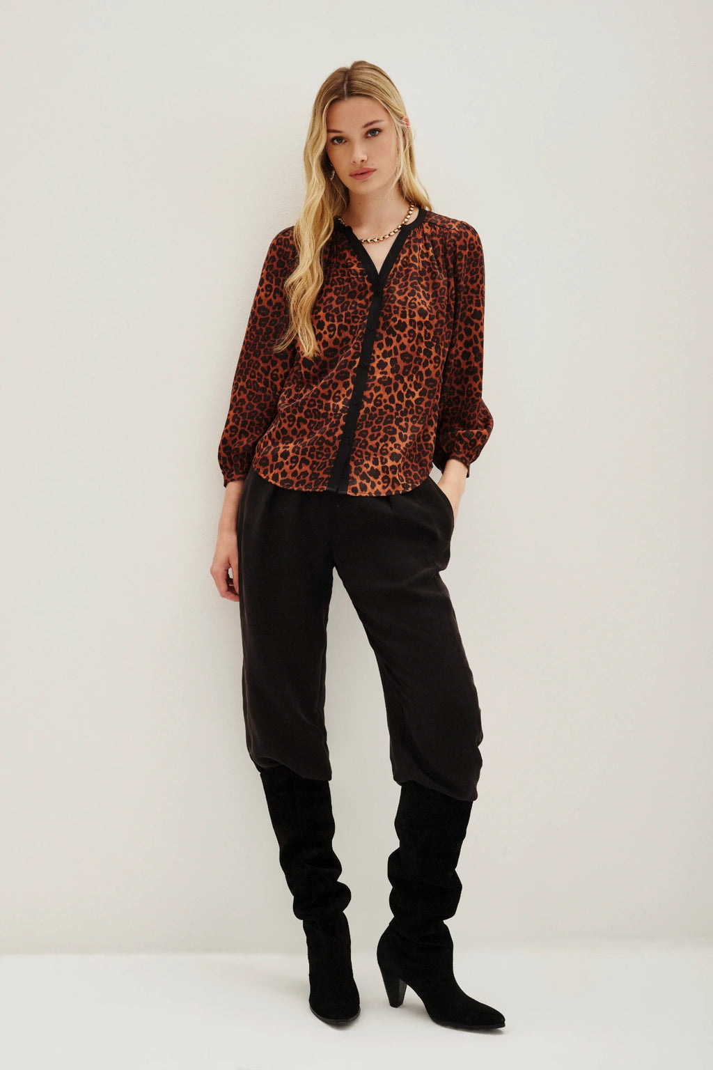 camisa cocktail caramel