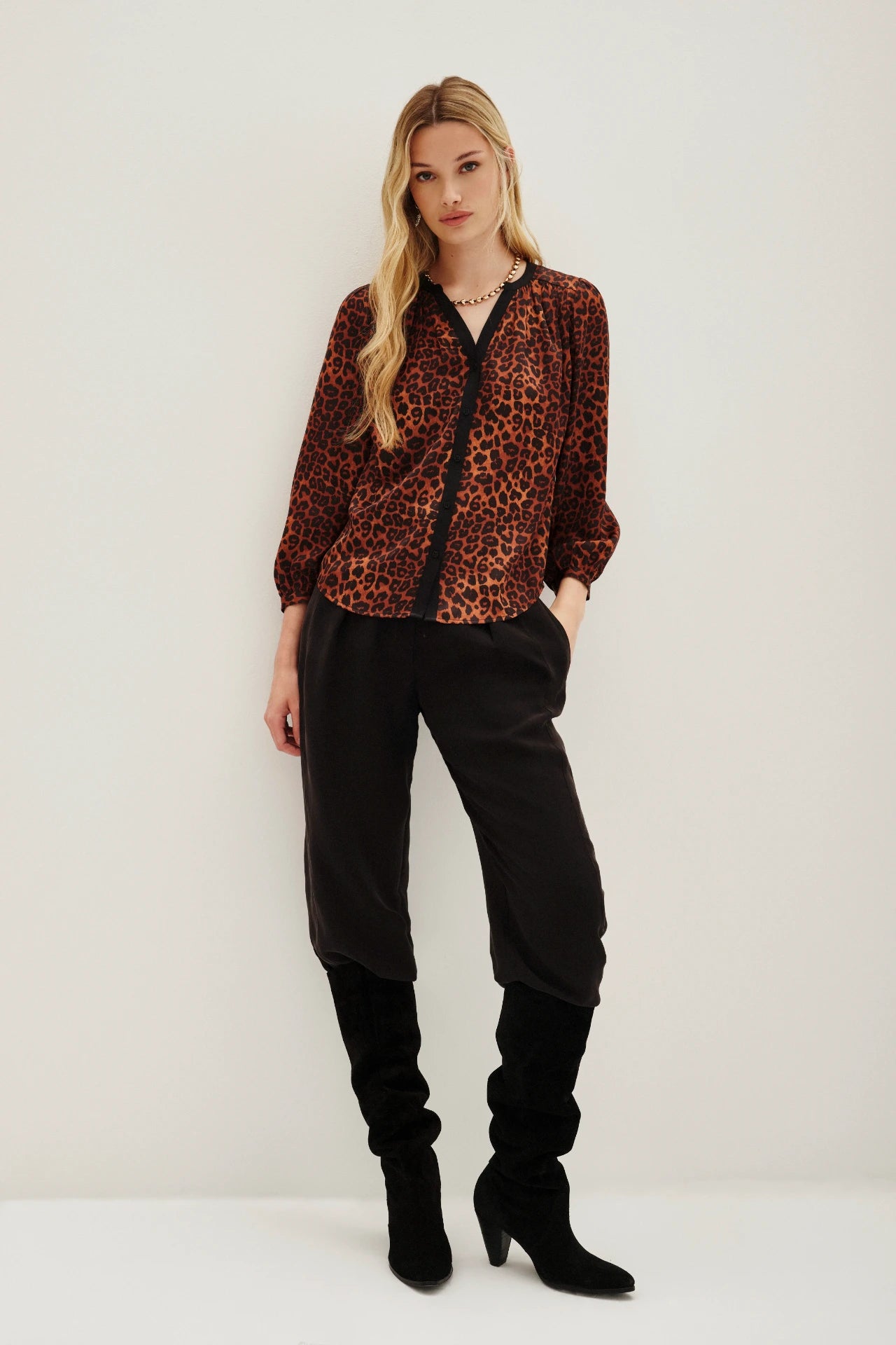camisa cocktail caramel