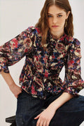camisa felix flower lurex