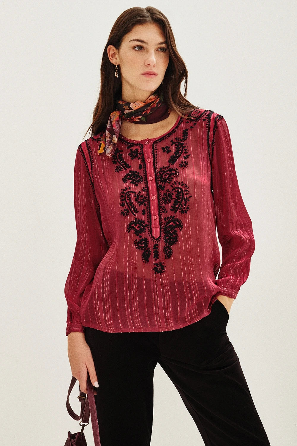 camisa gandha lurex