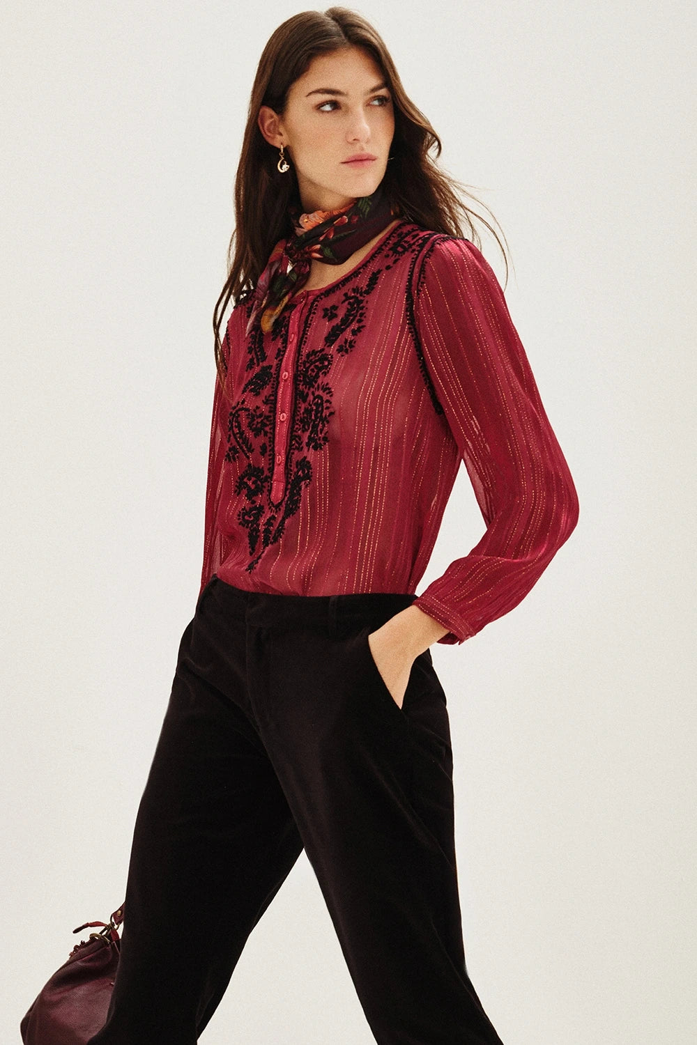camisa gandha lurex