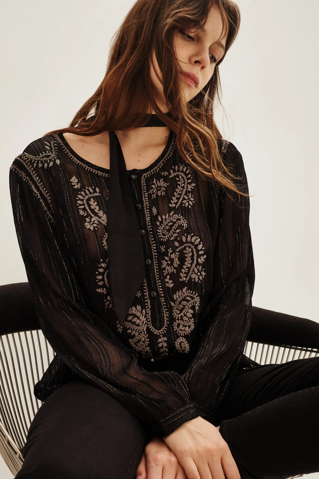 camisa gandha lurex