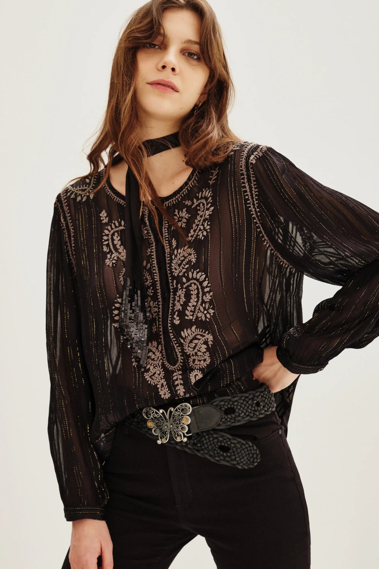 camisa gandha lurex