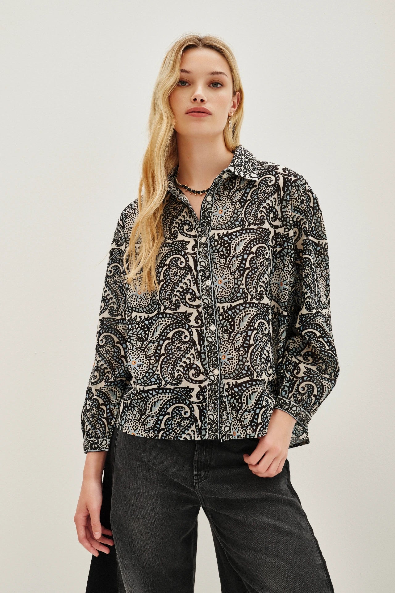 camisa lina mosaic