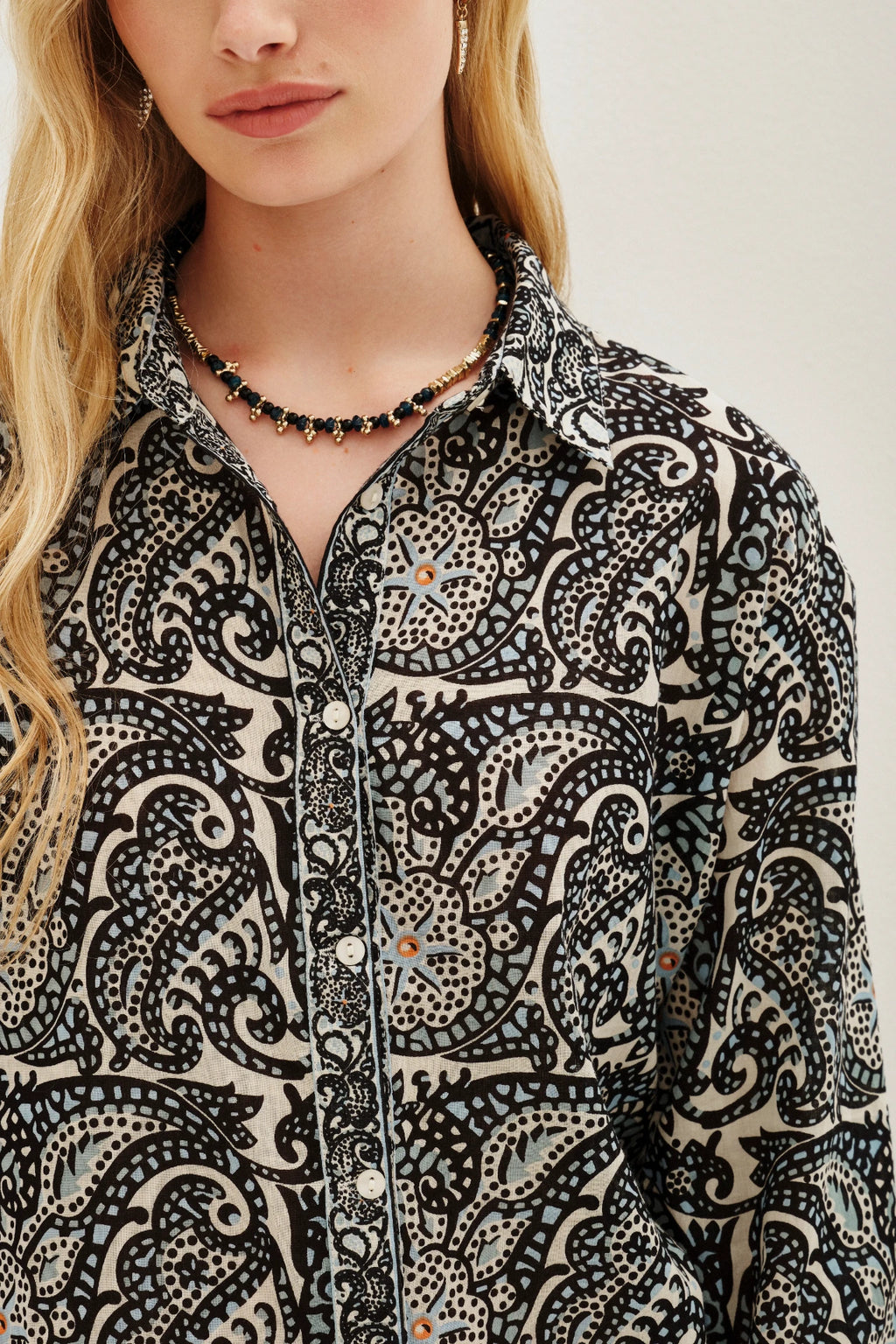 camisa lina mosaic