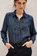 camisa metal saree