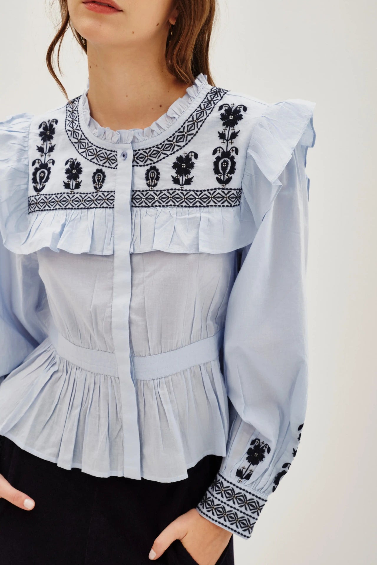 camisa nash frills