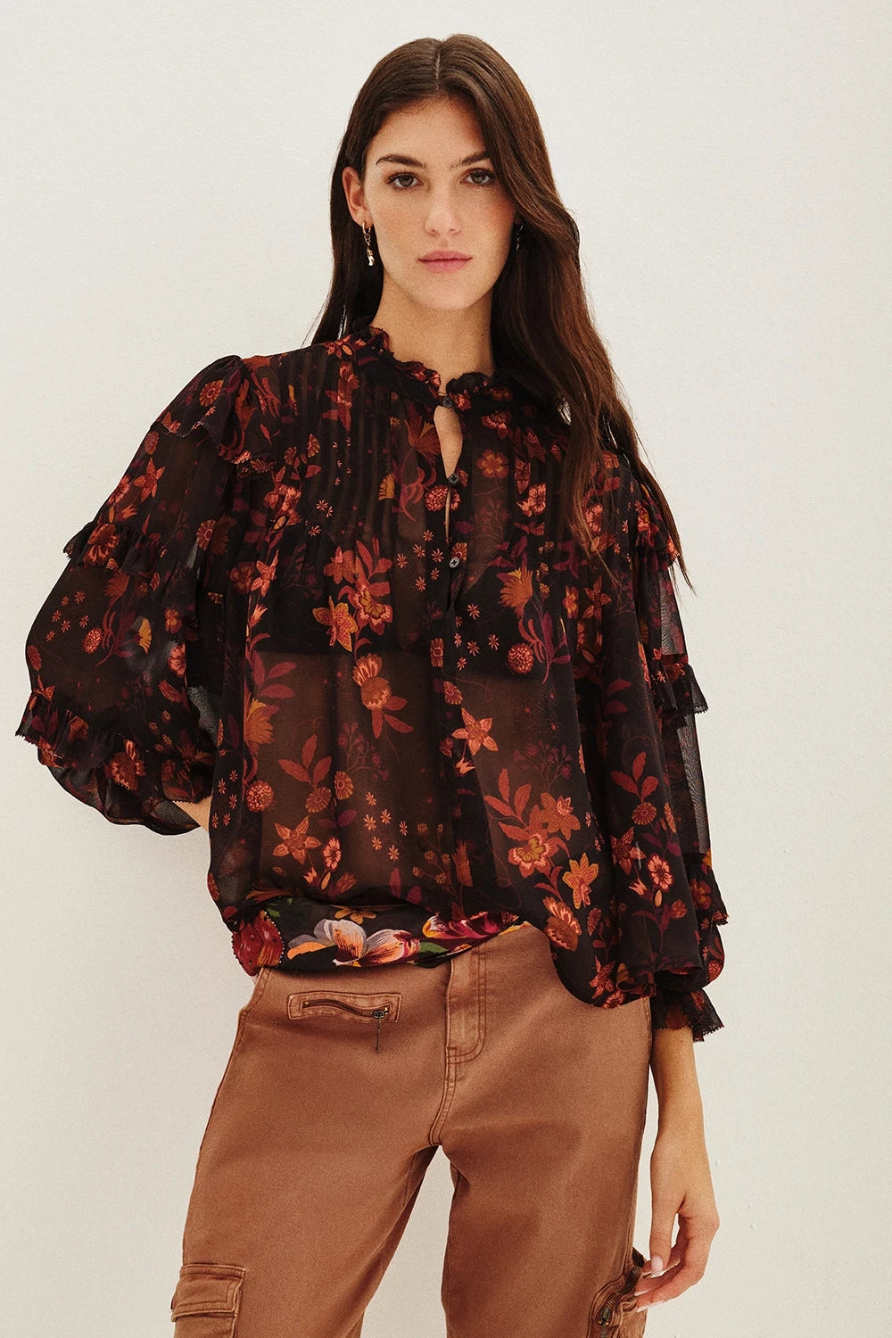 camisa roy flower