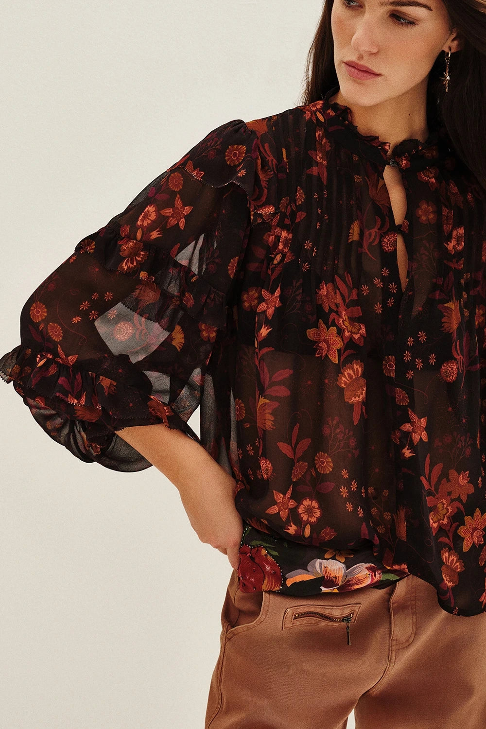 camisa roy flower