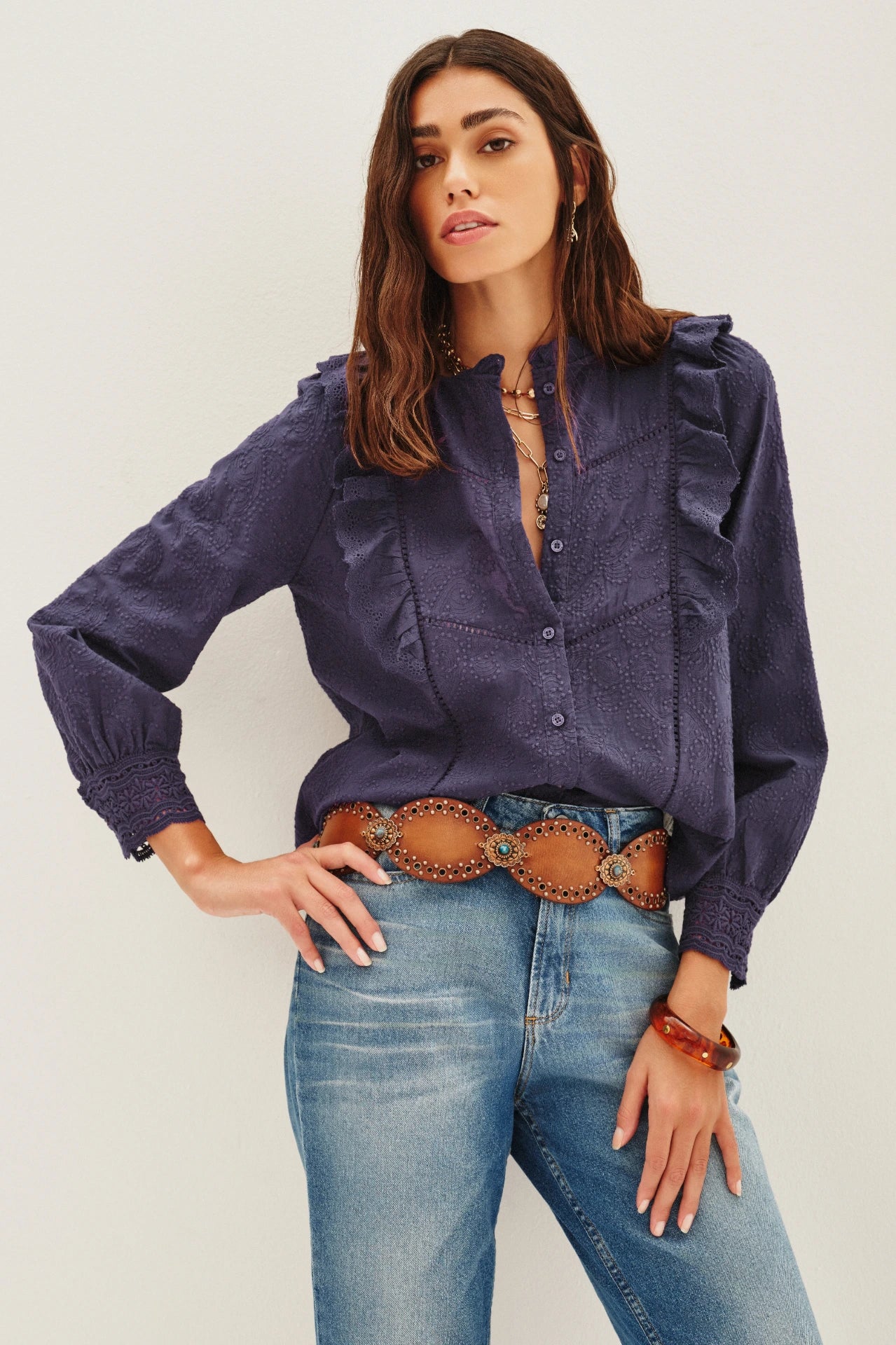 camisa sophie frills