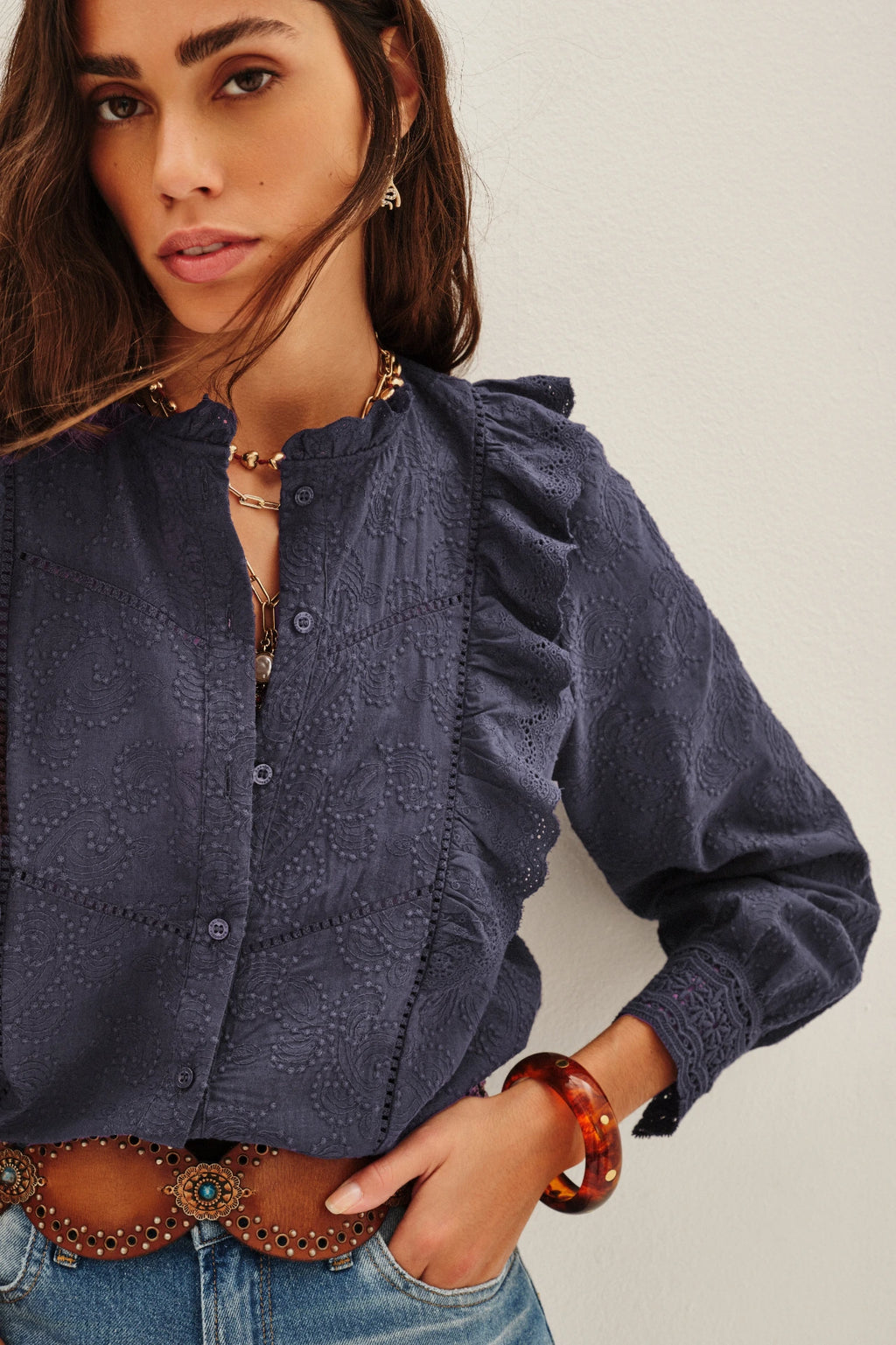 camisa sophie frills