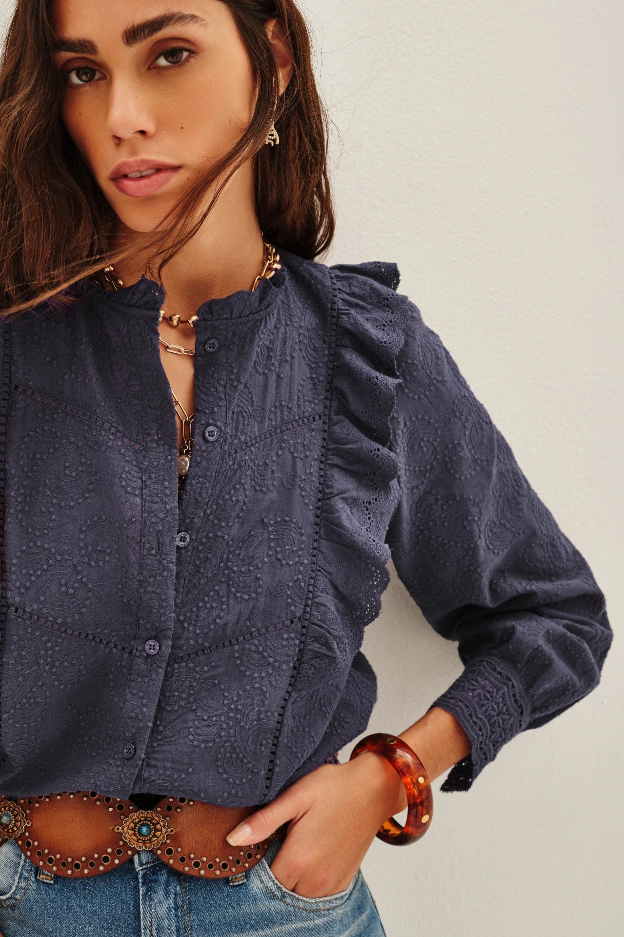 camisa sophie frills