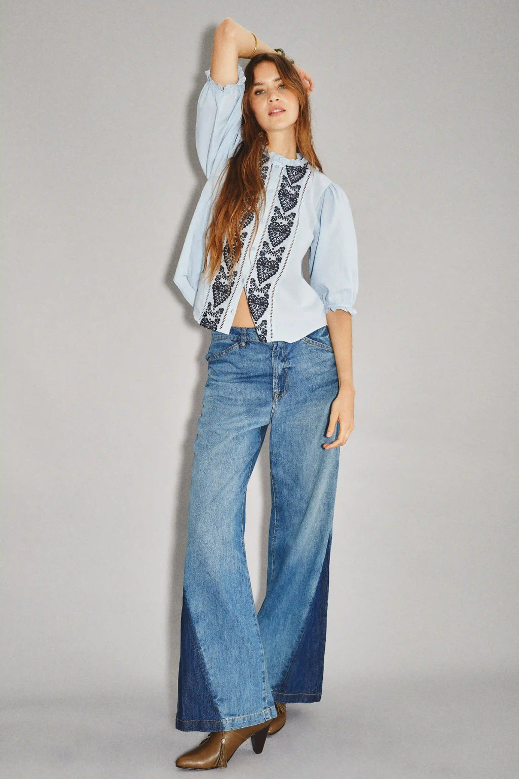jean cool patch blue