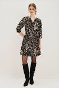 vestido cocktail ikat